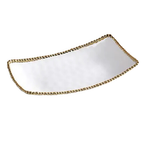 Pampa Bay Golden Salerno Rectangular Deep Server Porcelain 15"""" x 8.5"""" x 3""""