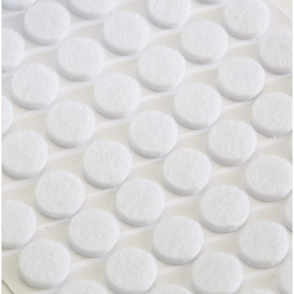 168 Pack Rok Hardware Heavy Duty 3/8"""" (9.5Mm) Diameter Self-Adhesive Felt Pads Furniture/Cabinet Bumpers 1/8"""" (3Mm) Height Round White - Ro 856791005119
