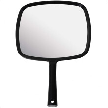 MIRRORVANA Hand Mirror with Ergonomic Handle - Handheld Mirror for Makeup Home Haircuts Dental and Barber Use 8 x 11 (Black)