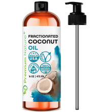 Fractionated Kokosolie voor Huidverzorging met Pomp Massageolie Beste Draagolie voor Essentiële Oliën