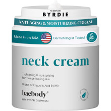 Baebody Creme Firmador para Pescoo com AHAs CoQ10 cido Gliclico Ch Verde para Flacidez da Pele, Linhas Finas e Rugas 1,7 Fl Oz