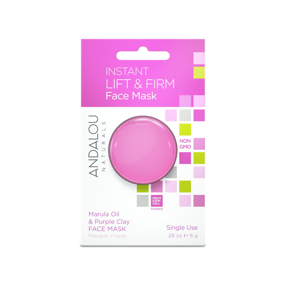 Andalou Naturals Purple Instant Lift & Firm Marula Oil & Clay Mask Pod 0.28 Ounce