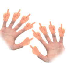 Middelvinger Handpoppen (10 Pack) - Premium Rubber Mini Vingerhands - Grappig en Realistisch