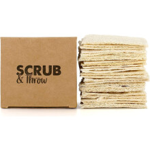Esponjas Scrub & Throw XL (pacote com 15) Esponjas de bucha naturais domsticas multiuso para limpeza de pratos sem arranhes
