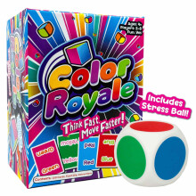 Color Royale Das rasante Spiel, das Ihnen den Kopf zerbrechen wird! - Lustiges, rasantes Familienparty-Kartenspiel mit mitgelieferten Stressball-W