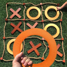 SWOOC Games - Giant Tic Tac Toe Game Outdoor (All Weather) | 3ft x 3ft | Instant Setup No Assembly | Giant Outdoor Games for Adults and Family |