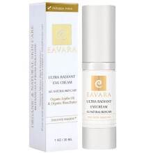 Eavara Organic Anti Aging Eye Cream for Dark Circles and Puffiness  Natural Under Eye Serum with Hyaluronic Acid  Jojoba Oil  Vitamin E  Aloe Ver