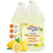 Originally Yellow Distilled White Vinegar for Cleaning | All-Purpose Cleaning Vinegar Concentrate (64 oz Lemon)