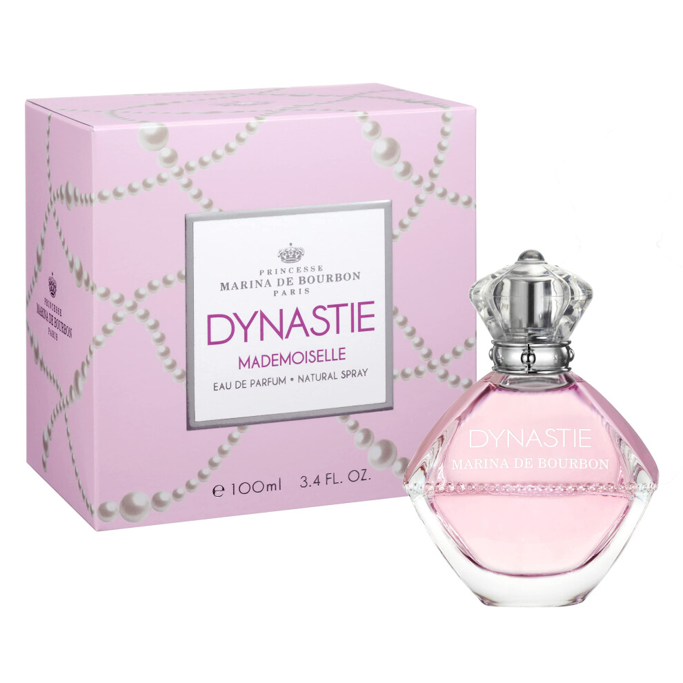 Marina De Bourbon Women's Orange/Black Dynastie Mademoiselle By Princesse - Eau De Parfum For - Opens With Pear Mandarin And Currant - Blended Wit