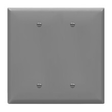Enerlites Double Blank Device Wall plaque de mur finition brillante de taille moyenne 2-gang 4,88 """" ""x 4,92"" ""Polycarbonate thermoplastique UL r