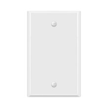 ENERLITES Blank Device Metal Wall Plate Corrosion Resistant Standard Size 1-Gang 4.50"""" x 2.76"""" Powder Coated Stamped Steel 7701-WG White G