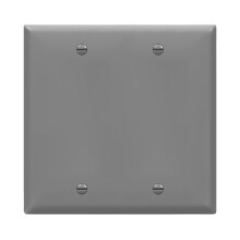 ENERLITES Double Blank Cover Wall Plate Gloss Finish Standard Size 2-Gang 4.50"""" x 4.57"""" Unbreakable Polycarbonate Thermoplastic UL Listed