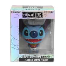Collectible Disney: Lilo en Stitch Blue Hawaiian Elvis Stitch Flocked 4 Bhunny gestileerde PVC-figuur