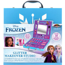 Zestaw kosmetyczny Disney Frozen Glitter Makeover Studio  kompleksowa pielegnacja oczu, policzkσw i ust dla osσb w wieku od 6 lat  wylacznie dla Am