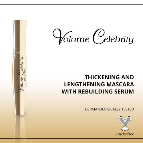 Eveline Volume Celebrity Mscara espessante e alongadora com soro reconstrutor 1