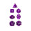 Chessex Polyhedral 7-Die Translucent Dice Set  Lila 2