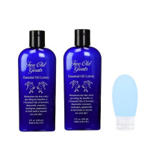 Zwei alte Ziegenlotion 8oz (Packung von 2) - mit exklusiver Reiseflasche
