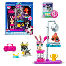 Littlest Pet Shop  Disco Nights Play Pack Gen 7 Authentische LPS Wackelkopf-Spielzeugfigur, Sammlerstck, Spielzeugtier, ab 4 Jahren