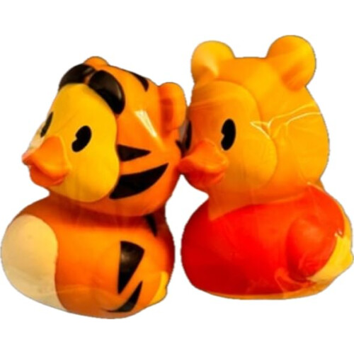 Just Play Rubber Ducks - Brinquedo de banho Winnie The Bear e Tiger 3""""