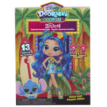 Just Play Disney Doorables ADOORBS Deluxe Stitch Superfan Doll 2 Exclusive Figures Movie Premiere UNbox 10 Mini Accessories Toy Gift for Coll