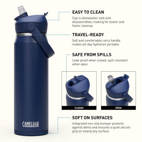 CamelBak CamelBak Thrive Flip Straw Isoleret rustfrit stål vandflaske Navy 25oz 1