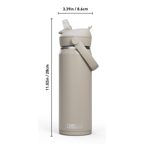 CamelBak CamelBak Thrive Flip Straw Geïsoleerde RVS Waterfles Stone, 20oz 2