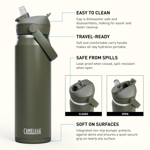 CamelBak CamelBak Thrive Flip Halm isoleret rustfrit stål Vandflaske Mos 25oz 1