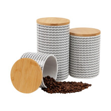 Conjunto de vasilha de 3 peas para leitor de mentes, recipiente de acar, tampas de armazenamento de caf, cermica de cozinha, 4 """" C x 4 """" L