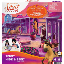 Mattel Games Spirit Hide & Seek Kids Game Gehen-and-Such-Brettspiel mit Mini Pferden und Gebuden fr 2 3 4 oder 5 Spieler im Alter von 5 Jahren