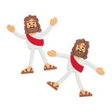 Bendbara Jesus Figuriner - 4,25" x 4" Vinyl Religiösa Leksaker för Barn