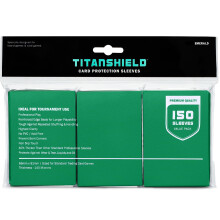 TitanShield Premium Emerald 150 Sleeves Standard Size Board Game Trading Card Sleeves Deck Protector for Magic The Gathering MTG, Baseball Collection,
