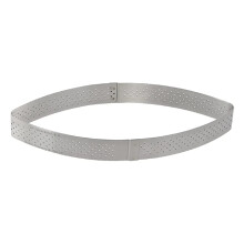 Inel de tarta Calisson Perforat de Buyer - 10 x 4.3 - Perfect pentru coacerea unor tarte frumos clare - u?or de utilizat ?i curat - Made in Fran?