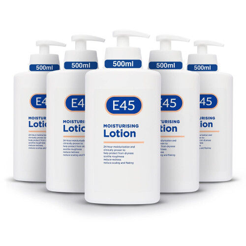 E45 E45 Loo Hidratante Dermatolgica 500 ml Pacote de 5