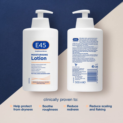E45 E45 Loo Hidratante Dermatolgica 500 ml Pacote de 5 1