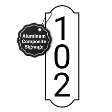 Placa de endereo de nmero de casa vertical branca e preta Placa externa - Nmeros de caixa de correio (10 """" x 3,5 """") Placa personalizada para