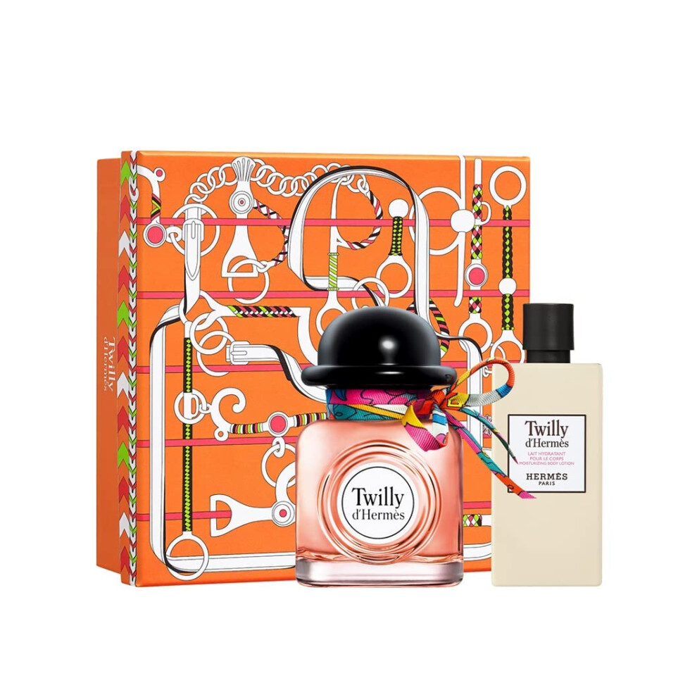 Hermes Twilly D'hermes for Women 2 Piece Set (2.8 Ounce Eau De Parfum Spray + 2.7 Ounce Moisturizing Body Lotion)
