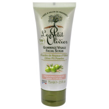 Scrub facial pentru pielea normala pna la uscat - Pulbere de masline de Le Petit Olivier pentru femei - 2,5 oz Scrub