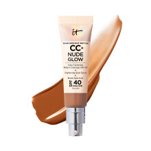 IT Cosmetics CC+ Nude Glow Lightweight Foundation + Glow Serum mit LSF 40  Mit Niacinamid-Hyaluronsure und Grntee-Extrakt  1,08 fl oz