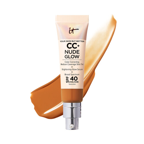 IT Cosmetics CC+ Nude Glow (Rich) - Medium Coverage Foundation met SPF 40 & Verhelderende Glow Serum