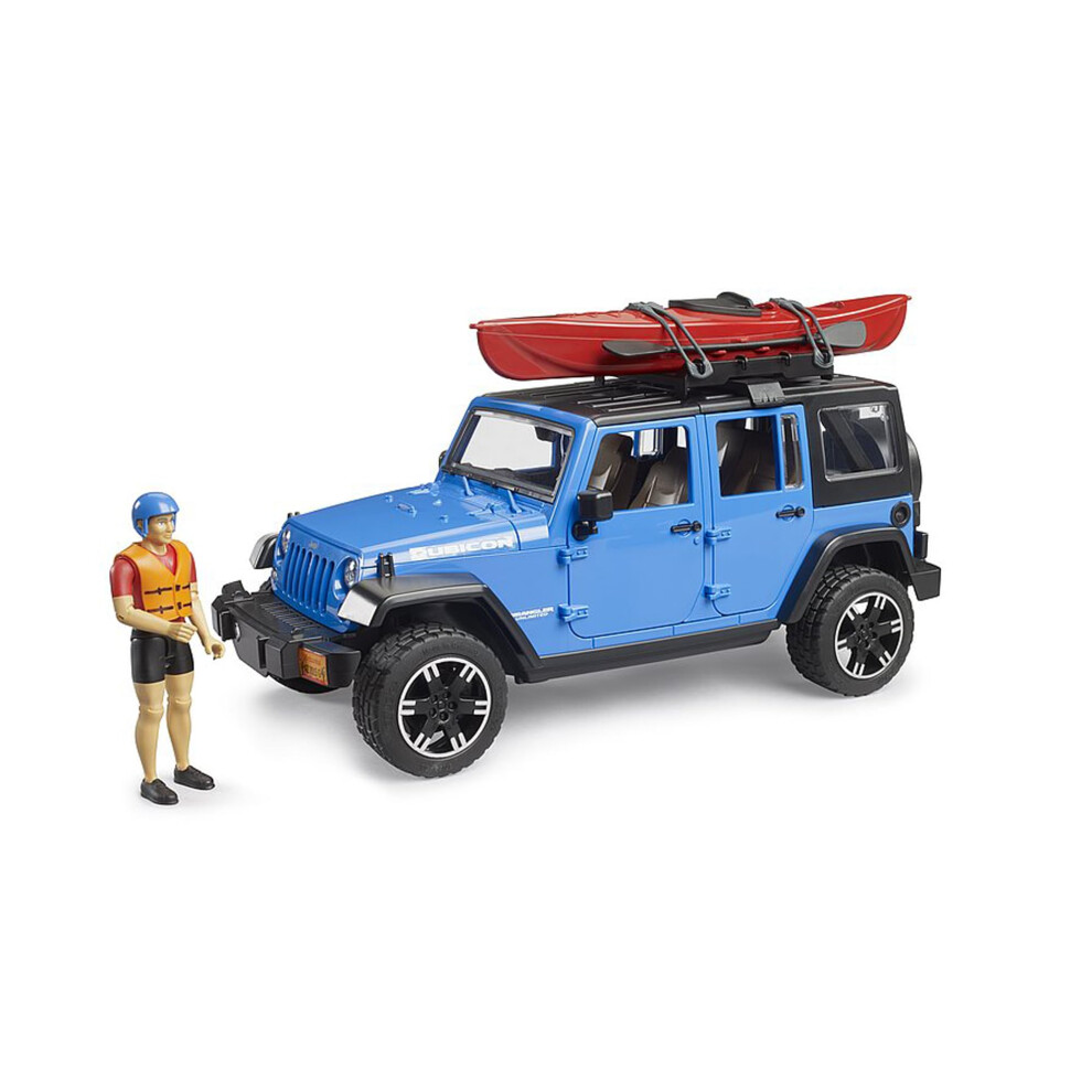 Bruder 02529 Jeep Wrangler Rubicon Unlimited With Kayak And Kayaker
