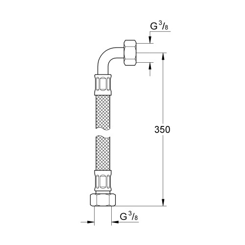 Grohe Grohe Replacement Part 45704000 Wideset Hose 1