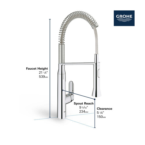 Grohe Grohe K7 Medium Semi-Pro Single-Handle Standard Kitchen Faucet 1