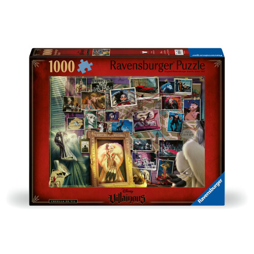 Ravensburger Quebra-cabeça - RAVENSBURGER - Cruella d'Enfer - 1000 peças - 70 x 50 cm - Relaxamento e descontração 1