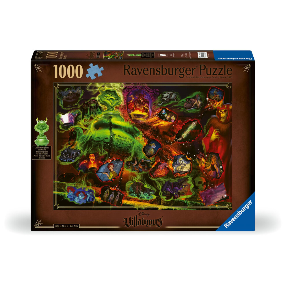 Ravensburger Disney Villainous:horned King And Figurine1000 Piece Jigsaw Puzzle For Adults - Every Piece Is Unique Softclick Technology Means Pieces Fit Toge