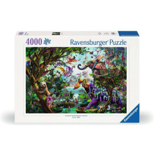 Ravensburger - Tropische Drachen - 4000 Stck Puzzle - Skurry Mythical Dragon Possen in atemberaubendem lebendigem Detail - Framable - Premium -Q