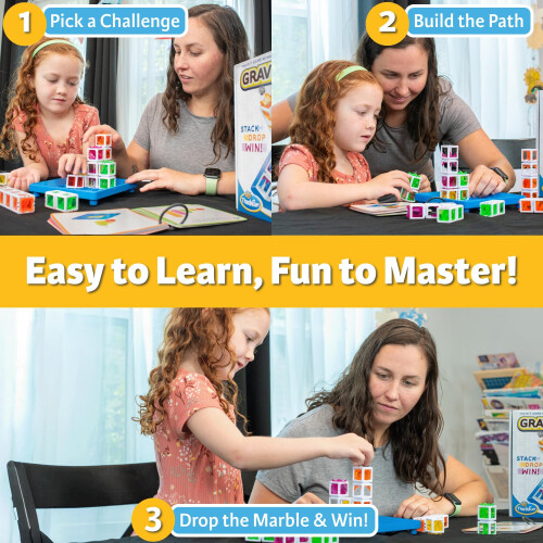 ThinkFun Thinkfun Gravity Maze Builder för barn 5 & upp - Logic Marble Run Problem Solving Brain Game - Hands -On Maze Design - Hållbara barnsäkra materia 1