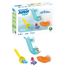 PLAYMOBIL Junior 71689 Scivolo acquatico e animali marini, Giocattolo per il bagno, A partire da 18 mesi