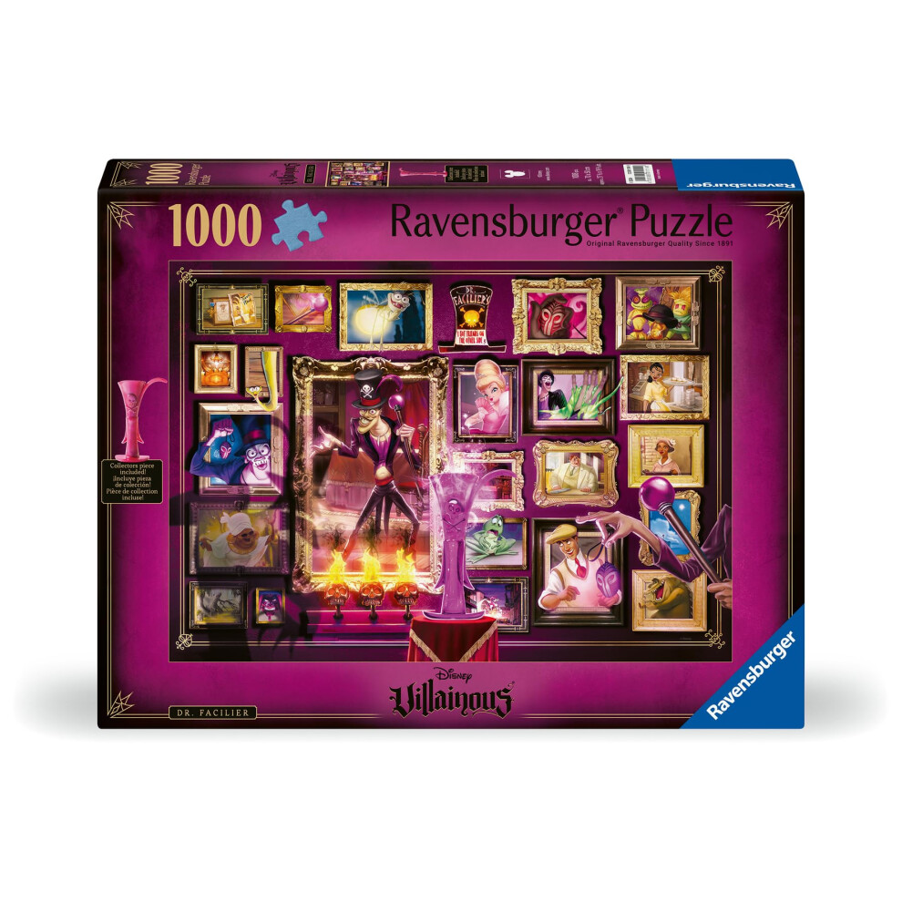Ravensburger Disney Villainous:dr.facilier And Figurine 1000 Piece Jigsaw Puzzle For Adults - Every Piece Is Unique Softclick Technology Means Pieces Fit Tog
