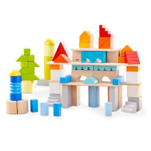 Building in legno colorato Haba - Set di 85 pezzi set di giocattoli in legno impilando giocattoli per i pi piccoli 1-3 Play a gambo aperto ideale (r