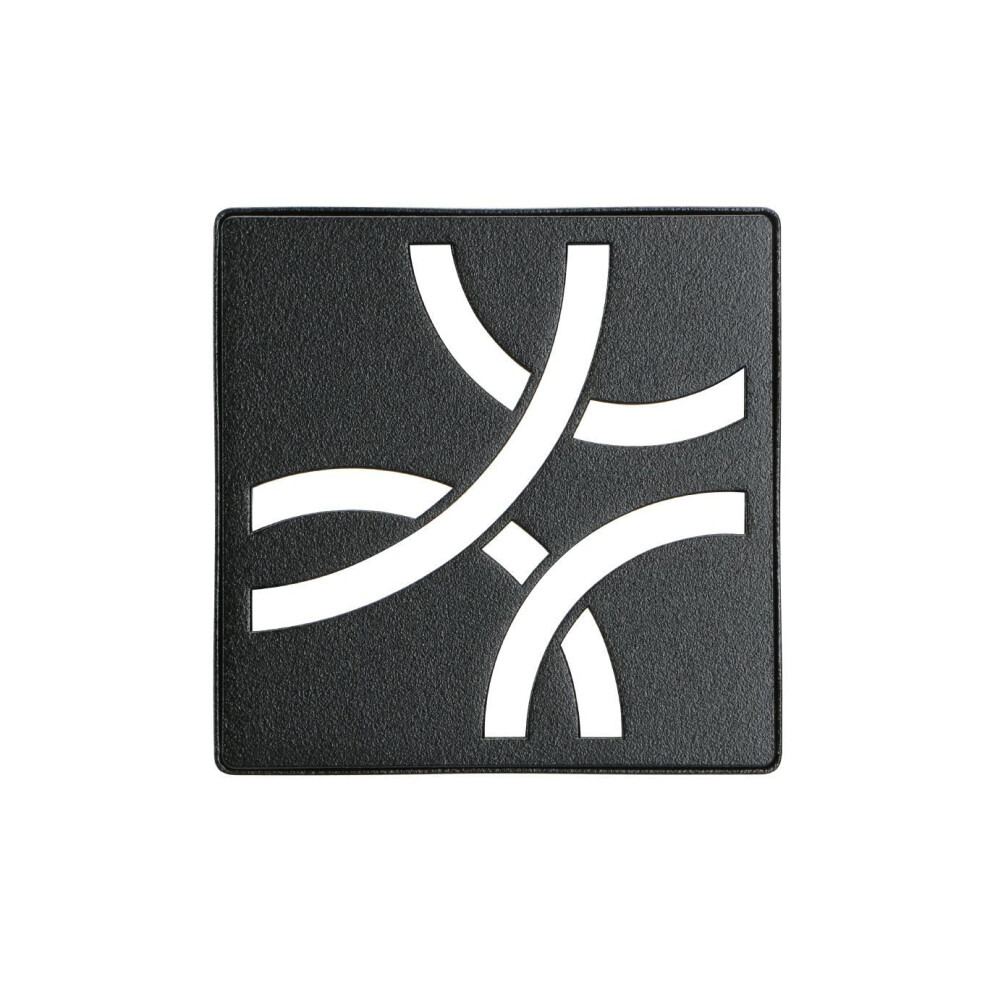 Schluter Kerdi-Drain Grate Kit With Integrated Slope Bonding Flange - Ideal For Bathroom Or Wet Rooms - 4"""" Matte Black Curve Adjustable - Kdif4 4011832178887